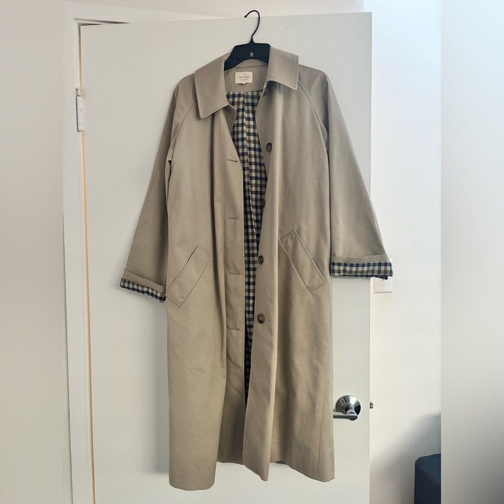 Sézane Clyde Coat in Light Beige
